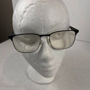 Ray-Ban RB 6363 2861 54-18-145 Black On Black Metal Square Eyeglasses Men Frames